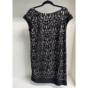 COLDWATER CREEK BLACK DRESS WITH NUDE COLOR UNDERTONE